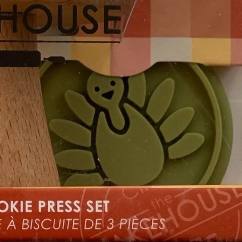 Fall Cookie Press Ciroa 3 Piece Silicone with Timber Handle The Bakehouse NIB